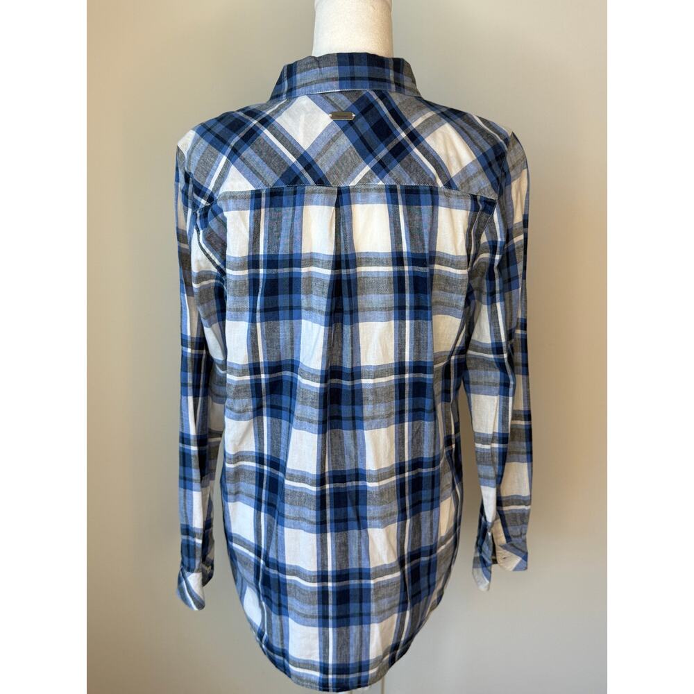 Barbour Blue Plaid Button Down Shirt Long Sleeve - Picture 2 of 4